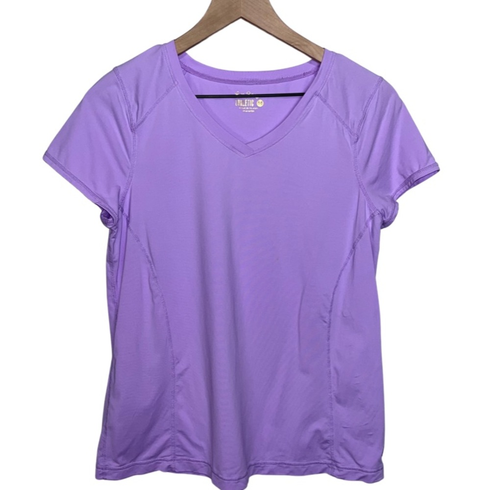 Lilly Pulitzer Luxletic V-neck Workout Top Women’s Size Medium Orchid Purple